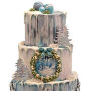 Winter Themed Wedding Cake