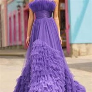 Asymmetrical Ruffle Tiers on Skirt