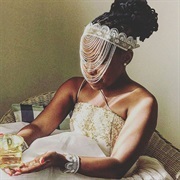 Face Veil Made of Bead Strings