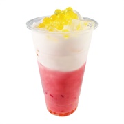 Piña Colada Boba Tea With Watermelon Boba