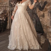 Lace Appliques on Wedding Gown