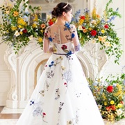 Wildflowers on Wedding Dress