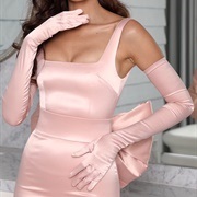 Colored Gloves Matching Wedding Dress