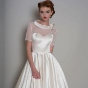 Rounded Stand-Up Collar on Dress