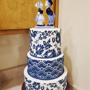 Delft Inspired Cake Design