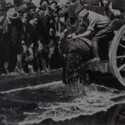 Alcohol Being Destroyed During Prohibition