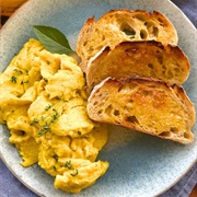 Sourdough Bread With Scrambled Eggs