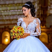 Embellished Illusion Sleeves