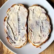 Pumpernickel Bread With Béchamel Sauce and Vinete