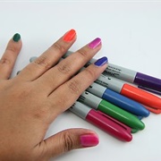 Painting Nails With Sharpies