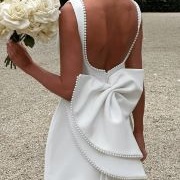 Back of Dress Edged With Pearls