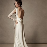 Layered Draping at Bottom of Open Back