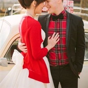 Colorful Cardigan With Wedding Dress