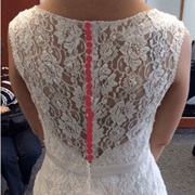 Colored Buttons on Wedding Dress