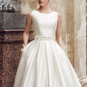 Beaded Waistline Wedding Dress