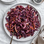 Sauteed Red Cabbage With Fried Chestnut Breadcrumbs