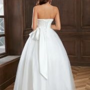 Off-Center Bow at Back of Waist