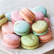 Peach Raspberry Macaron
