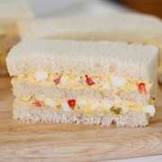 Tomato and Boiled Egg Finger Sandwich