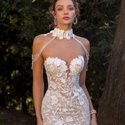 Choker With Off-Shoulder Draped Beading