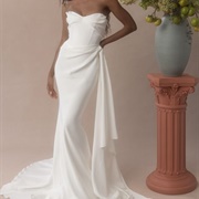 Wedding Dress With Hip Drape