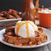 French Toast With Salted Caramel Pumpkin Puree