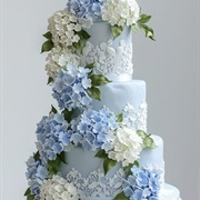 Hydrangea Wedding Cake