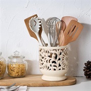 Ceramic Utensil Holder in Kitchen