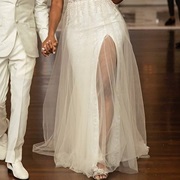 Leg Slit Under Sheer Cover