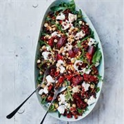 Beetroot, Lentil, and Goat Cheese Salad