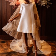 Pleated Edge on Wedding Veil