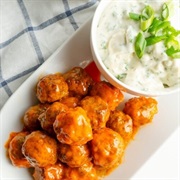 Air-Fried Buffalo Turkey Meatballs