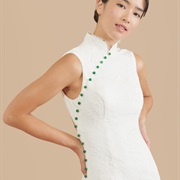 Jade Buttons on Wedding Dress