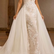 Detachable Overskirt Attached at Hips