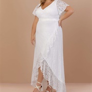 Ruffled Wrap-Style Skirt on Dress