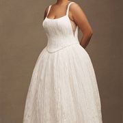 Crinkle Satin Wedding Dress
