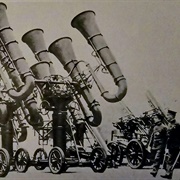 Emperor Hirohito Inspects Giant Ear-Trumpets