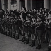 Italian Blackshirts Welcome Chamberlain