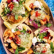 Korean-Style Shrimp Tacos