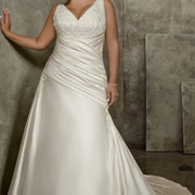 Ruched Waistline Over Smooth Skirt