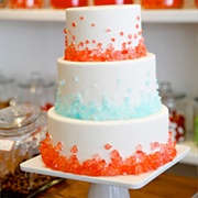 Cake Decorated With Rock Candy