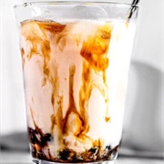 Luau Punch Boba Tea With Watermelon Boba