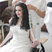 Shaped Edge on Wedding Veil