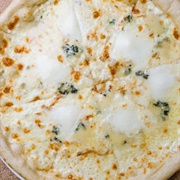 Pizza With Creamy Garlic Sauce