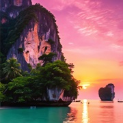Beautiful Sunset Beach in Thailand
