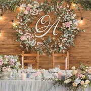 Monogram Sign at Wedding