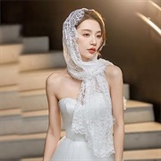 Veil Wrapped Like Scarf