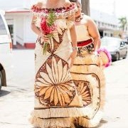 Tapa Cloth Wedding Dress