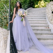 One-Shoulder With Drape (Single Shoulder Watteau)