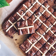 Hot Cross Bun Brownies